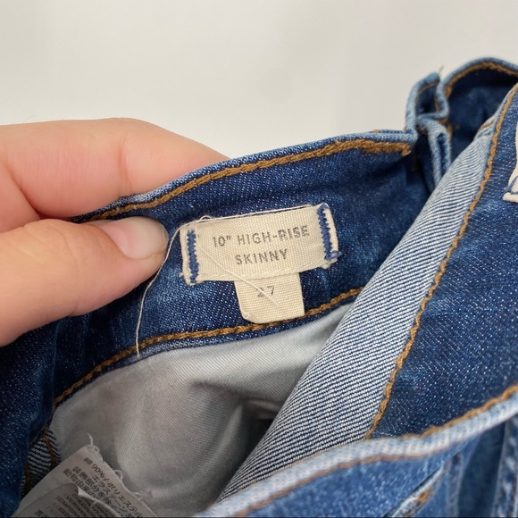 SOLD Madewell 10” High Rise Skinny Button Fly Released Hem Jeans - Picture 7 of 7